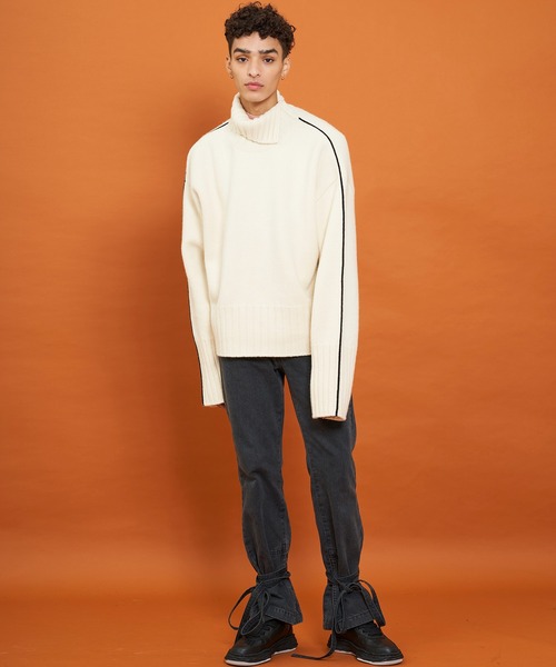 LiNoH(リノー)の「ベルテッドデニムパンツ/BELTED DENIM PANTS(デニムパンツ・メンズ・ブラック・1/2)」の11枚目の写真