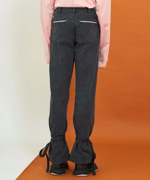 LiNoH(リノー)の「ベルテッドデニムパンツ/BELTED DENIM PANTS(デニムパンツ・メンズ・ブラック・1/2)」の15枚目の写真