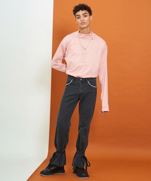 LiNoH(リノー)の「ベルテッドデニムパンツ/BELTED DENIM PANTS(デニムパンツ・メンズ・ブラック・1/2)」の12枚目の写真