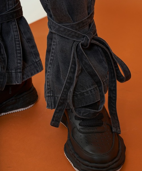LiNoH(リノー)の「ベルテッドデニムパンツ/BELTED DENIM PANTS(デニムパンツ・メンズ・ブラック・1/2)」の19枚目の写真