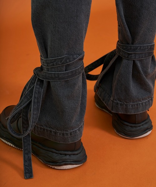 LiNoH(リノー)の「ベルテッドデニムパンツ/BELTED DENIM PANTS(デニムパンツ・メンズ・ブラック・1/2)」の20枚目の写真