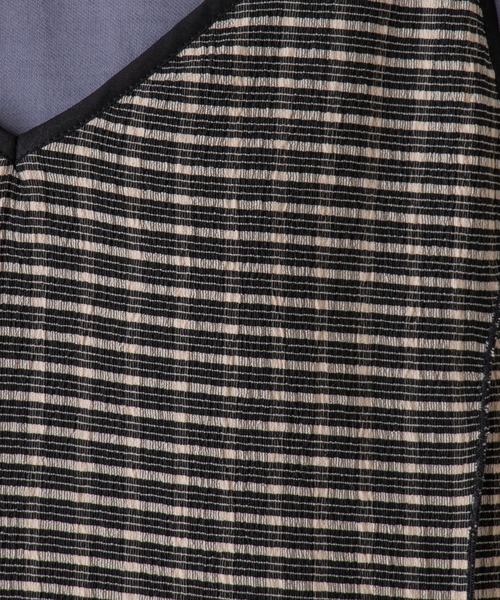 Kastane(カスタネ)の「ジャガードチェックパイピングキャミワンピース(ワンピース・レディース・ブラック/グリーン/アイボリー・FREE)」の7枚目の写真