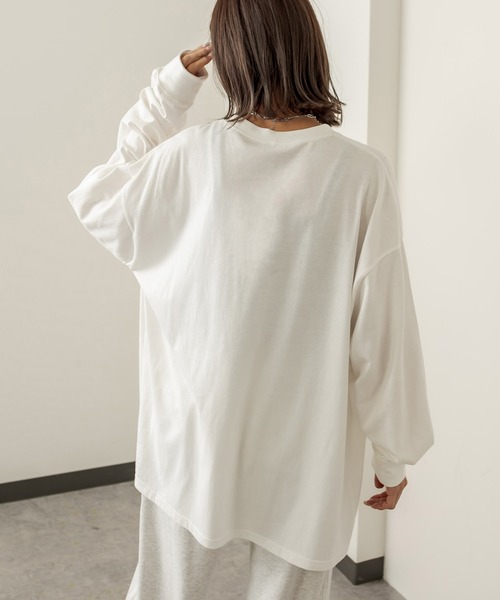 RASVOA(ラスボア)の「Old ロゴロンT(Tシャツ/カットソー・レディース・ブラック/ベージュ/ブルー・FREE)」の6枚目の写真