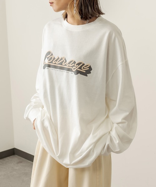 RASVOA(ラスボア)の「Old ロゴロンT(Tシャツ/カットソー・レディース・ブラック/ベージュ/ブルー・FREE)」の7枚目の写真