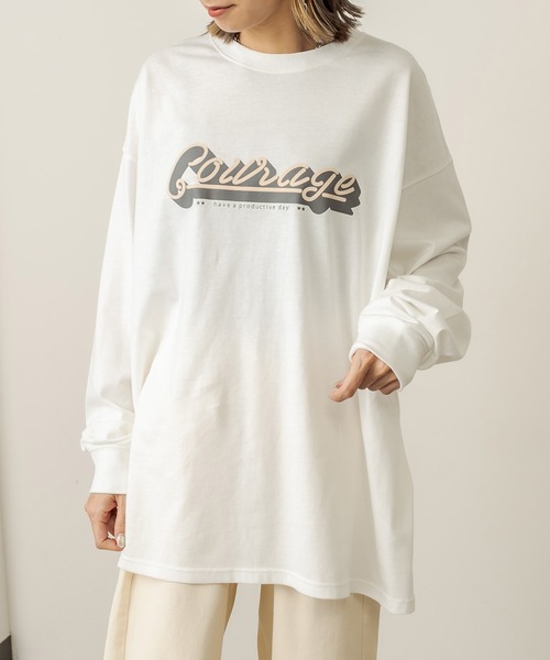 RASVOA(ラスボア)の「Old ロゴロンT(Tシャツ/カットソー・レディース・ブラック/ベージュ/ブルー・FREE)」の9枚目の写真