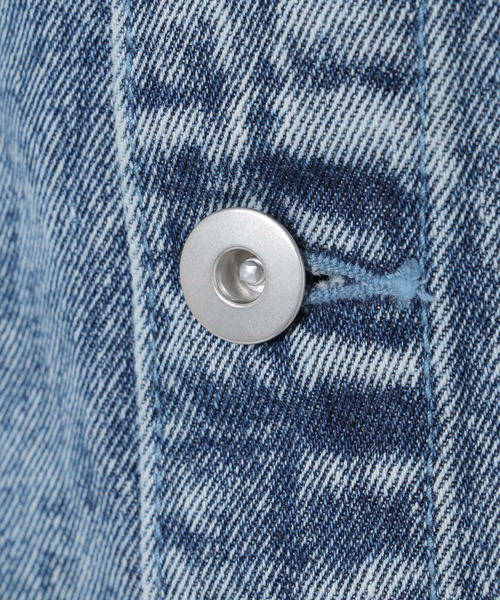 VENCEEXCHANGE（ヴァンスエクスチェンジ）の「プリントGジャン（デニムジャケット・メンズ・ブラック/ブルー・M/L）」の6枚目の写真