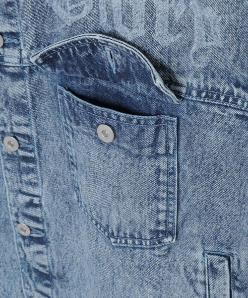 VENCEEXCHANGE（ヴァンスエクスチェンジ）の「プリントGジャン（デニムジャケット・メンズ・ブラック/ブルー・M/L）」の7枚目の写真