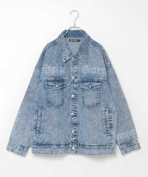 VENCEEXCHANGE（ヴァンスエクスチェンジ）の「プリントGジャン（デニムジャケット・メンズ・ブラック/ブルー・M/L）」の22枚目の写真