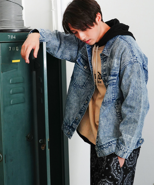 VENCEEXCHANGE（ヴァンスエクスチェンジ）の「プリントGジャン（デニムジャケット・メンズ・ブラック/ブルー・M/L）」の19枚目の写真