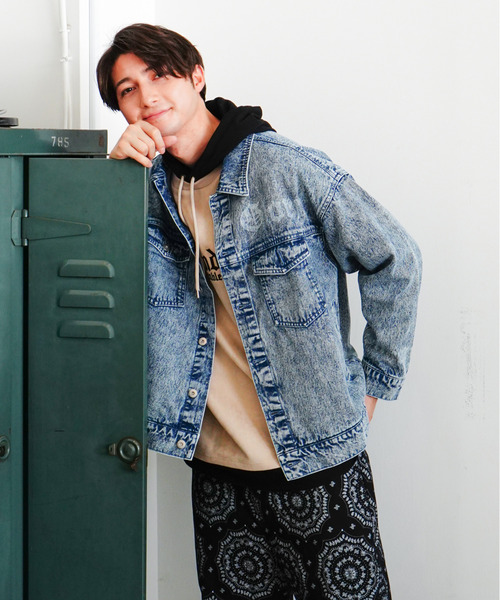VENCEEXCHANGE（ヴァンスエクスチェンジ）の「プリントGジャン（デニムジャケット・メンズ・ブラック/ブルー・M/L）」の20枚目の写真