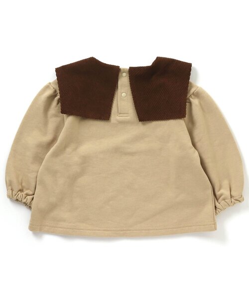 apres les cours（アプレレクール）の「WEB限定 フラワー刺繍衿付きトレーナー（スウェット・キッズ・アイボリー/キャメル・90/100/110/120/80/130）」の10枚目の写真