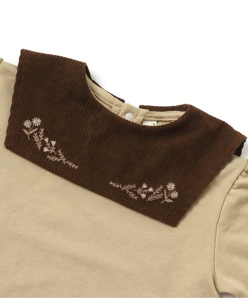 apres les cours（アプレレクール）の「WEB限定 フラワー刺繍衿付きトレーナー（スウェット・キッズ・アイボリー/キャメル・90/100/110/120/80/130）」の11枚目の写真
