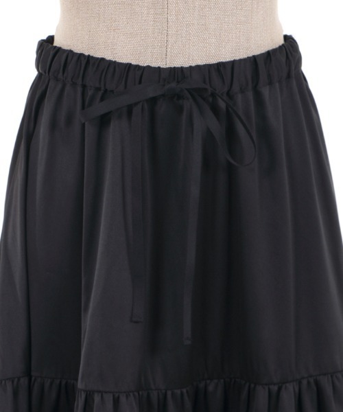 axes femme（アクシーズファム）の「レースフリルミディペチＳＫ（スカート・レディース・ホワイト/ブラック/キナリ・MEDIUM）」の6枚目の写真