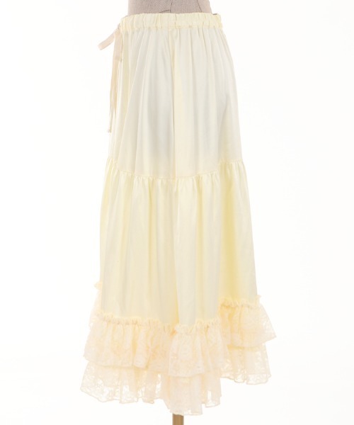 axes femme（アクシーズファム）の「レースフリルミディペチＳＫ（スカート・レディース・ホワイト/ブラック/キナリ・MEDIUM）」の19枚目の写真
