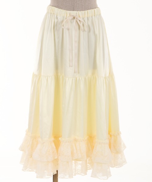 axes femme（アクシーズファム）の「レースフリルミディペチＳＫ（スカート・レディース・ホワイト/ブラック/キナリ・MEDIUM）」の20枚目の写真