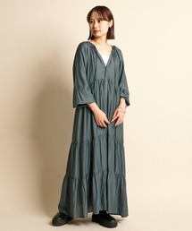 mline | ［mline］WEB限定 ボリュームティアードワンピース(ワンピース)