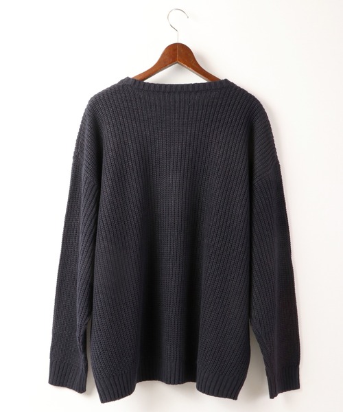 Plantation - プランテーション CANBEL ニット セーター ケーブル編み 長袖 M 紺 trim_ofkss_item1877aca08a9411e