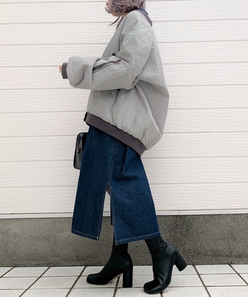 Q（キュー）の「デニムシャツワンピース（シャツワンピース・レディース・ネイビー・MEDIUM）」の5枚目の写真