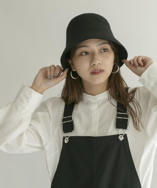 KBF（ケイビーエフ）の「バスクバケットHAT（ハット・レディース・ブラック/キャメル・ONE）」の2枚目の写真