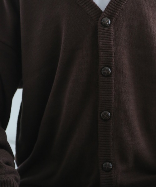 TUTTU（トゥトゥ）の「ルーズシルエットニットカーディガン（ニット/セーター・メンズ・ダークグリーン/ダークブラウン/パープル・M/L）」の5枚目の写真
