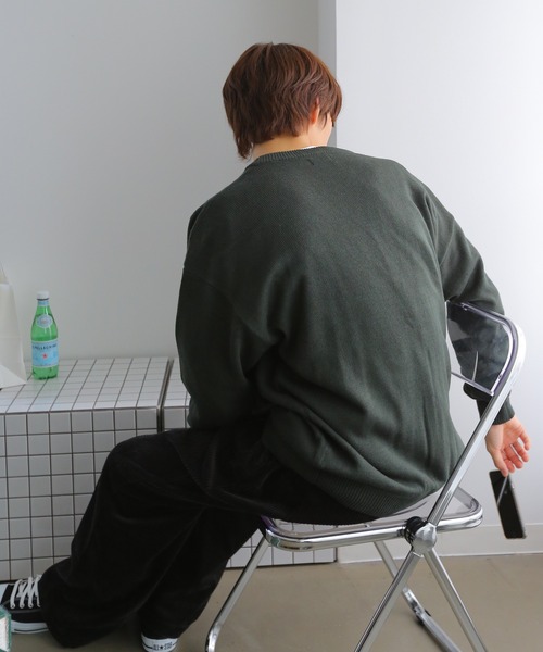 TUTTU（トゥトゥ）の「ルーズシルエットニットカーディガン（ニット/セーター・メンズ・ダークグリーン/ダークブラウン/パープル・M/L）」の9枚目の写真