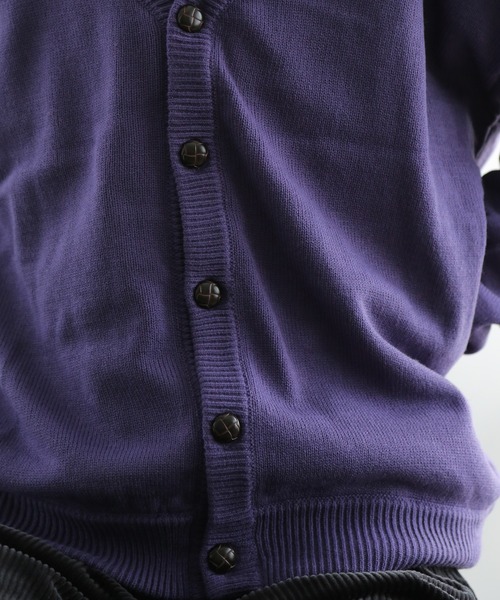 TUTTU（トゥトゥ）の「ルーズシルエットニットカーディガン（ニット/セーター・メンズ・ダークグリーン/ダークブラウン/パープル・M/L）」の7枚目の写真