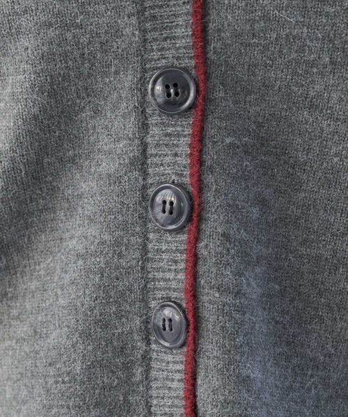 ROPE' PICNIC（ロペピクニック）の「【WEB限定】配色ショート丈カーディガン（カーディガン/ボレロ・レディース・ベージュ系その他/ダークグリーン/グレー・38）」の11枚目の写真