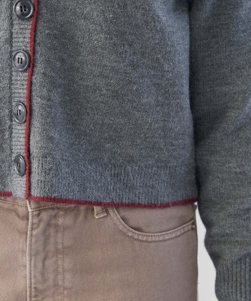 ROPE' PICNIC（ロペピクニック）の「【WEB限定】配色ショート丈カーディガン（カーディガン/ボレロ・レディース・ベージュ系その他/ダークグリーン/グレー・38）」の13枚目の写真