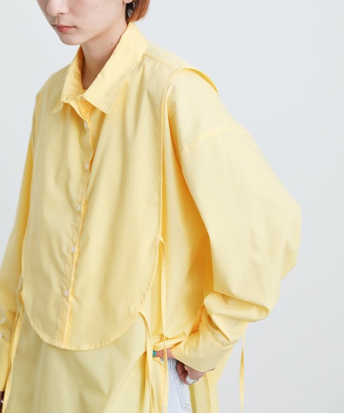 select MOCA（セレクトモカ）の「マルチウェイレイヤードシャツ（シャツ/ブラウス・レディース・オフホワイト/サックスブルー/ペールイエロー・FREE）」の3枚目の写真