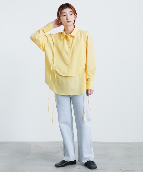 select MOCA（セレクトモカ）の「マルチウェイレイヤードシャツ（シャツ/ブラウス・レディース・オフホワイト/サックスブルー/ペールイエロー・FREE）」の11枚目の写真