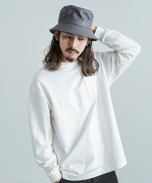 newhattan（ニューハッタン）の「newhattan ニューハッタン フェイクレザーバケットハット（ハット・メンズ・ブラック/ベージュ/ブラウン/チャコール・S/L）」の8枚目の写真