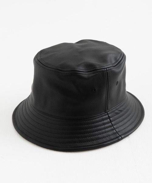 newhattan（ニューハッタン）の「newhattan ニューハッタン フェイクレザーバケットハット（ハット・メンズ・ブラック/ベージュ/ブラウン/チャコール・S/L）」の13枚目の写真