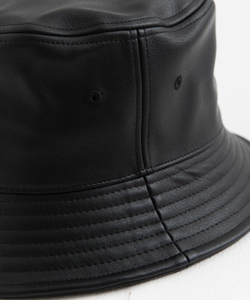 newhattan（ニューハッタン）の「newhattan ニューハッタン フェイクレザーバケットハット（ハット・メンズ・ブラック/ベージュ/ブラウン/チャコール・S/L）」の14枚目の写真