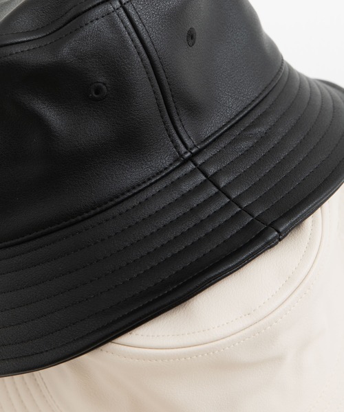 newhattan（ニューハッタン）の「newhattan ニューハッタン フェイクレザーバケットハット（ハット・メンズ・ブラック/ベージュ/ブラウン/チャコール・S/L）」の17枚目の写真