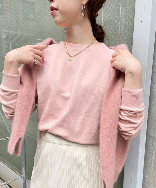 SHENERY（シーナリー）の「オーガニックコットンショート裏毛（スウェット・レディース・ブラウン/サックスブルー/ピンク/アイボリー/ピンク系その他/オフホワイト/ネイビー・FREE）」の6枚目の写真