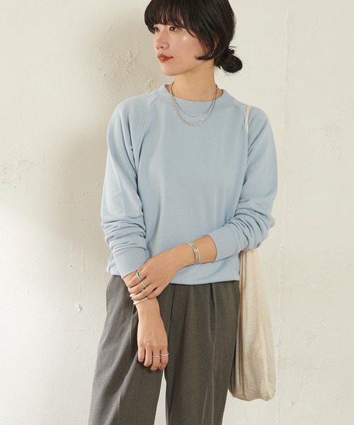 SHENERY（シーナリー）の「オーガニックコットンショート裏毛（スウェット・レディース・ブラウン/サックスブルー/ピンク/アイボリー/ピンク系その他/オフホワイト/ネイビー・FREE）」の14枚目の写真