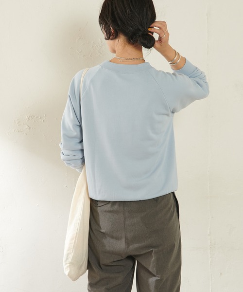 SHENERY（シーナリー）の「オーガニックコットンショート裏毛（スウェット・レディース・ブラウン/サックスブルー/ピンク/アイボリー/ピンク系その他/オフホワイト/ネイビー・FREE）」の17枚目の写真