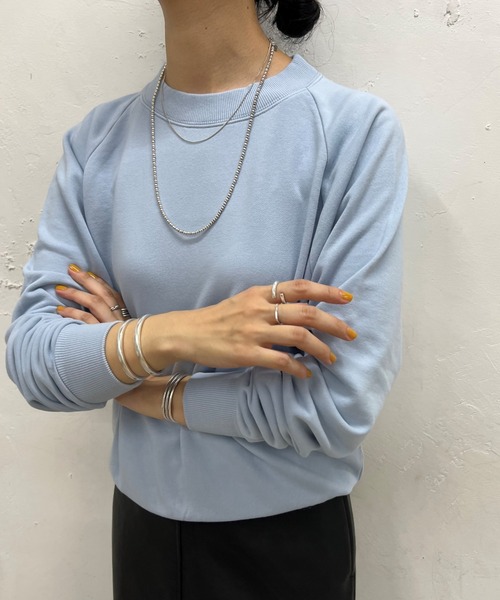 SHENERY（シーナリー）の「オーガニックコットンショート裏毛（スウェット・レディース・ブラウン/サックスブルー/ピンク/アイボリー/ピンク系その他/オフホワイト/ネイビー・FREE）」の9枚目の写真