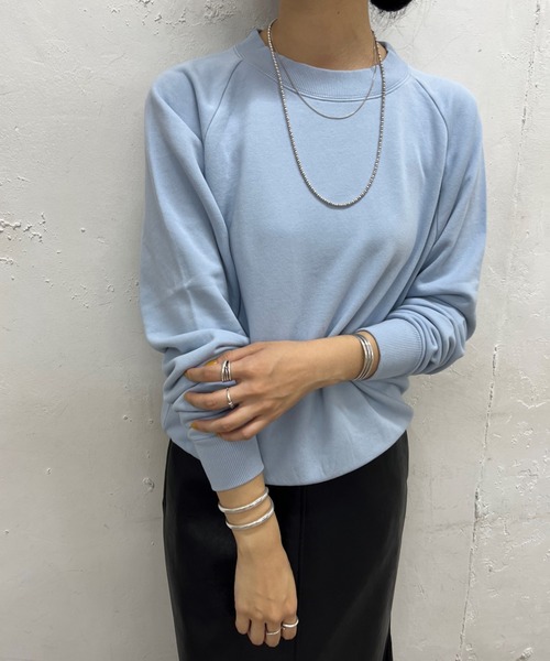 SHENERY（シーナリー）の「オーガニックコットンショート裏毛（スウェット・レディース・ブラウン/サックスブルー/ピンク/アイボリー/ピンク系その他/オフホワイト/ネイビー・FREE）」の12枚目の写真