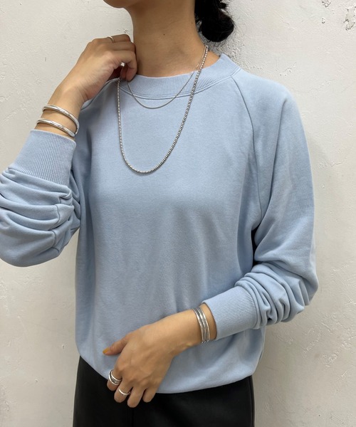 SHENERY（シーナリー）の「オーガニックコットンショート裏毛（スウェット・レディース・ブラウン/サックスブルー/ピンク/アイボリー/ピンク系その他/オフホワイト/ネイビー・FREE）」の11枚目の写真