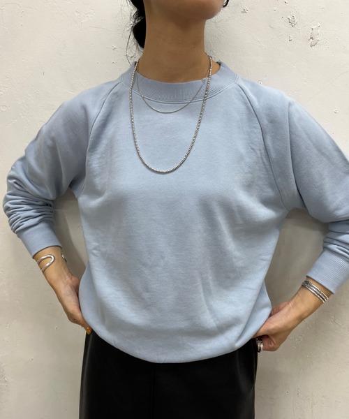 SHENERY（シーナリー）の「オーガニックコットンショート裏毛（スウェット・レディース・ブラウン/サックスブルー/ピンク/アイボリー/ピンク系その他/オフホワイト/ネイビー・FREE）」の10枚目の写真