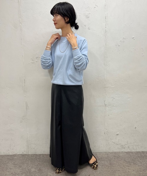 SHENERY（シーナリー）の「オーガニックコットンショート裏毛（スウェット・レディース・ブラウン/サックスブルー/ピンク/アイボリー/ピンク系その他/オフホワイト/ネイビー・FREE）」の20枚目の写真