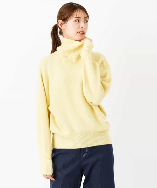 MK MICHEL KLEIN（エムケーミッシェルクラン）の「タートルネック カラーニット/洗える（ニット/セーター・レディース・ホワイト/ライトグレー/ベージュ/オリーブ/グリーン/ラベンダー/レモンイエロー・38）」の20枚目の写真