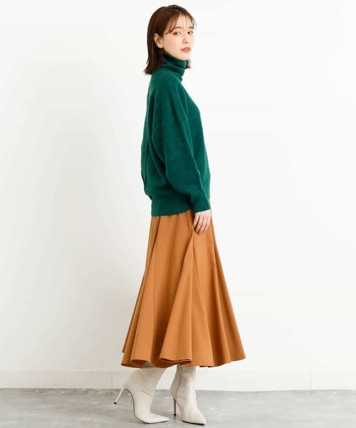 MK MICHEL KLEIN（エムケーミッシェルクラン）の「タートルネック カラーニット/洗える（ニット/セーター・レディース・ホワイト/ライトグレー/ベージュ/オリーブ/グリーン/ラベンダー/レモンイエロー・38）」の15枚目の写真