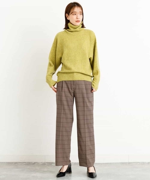 MK MICHEL KLEIN（エムケーミッシェルクラン）の「タートルネック カラーニット/洗える（ニット/セーター・レディース・ホワイト/ライトグレー/ベージュ/オリーブ/グリーン/ラベンダー/レモンイエロー・38）」の13枚目の写真