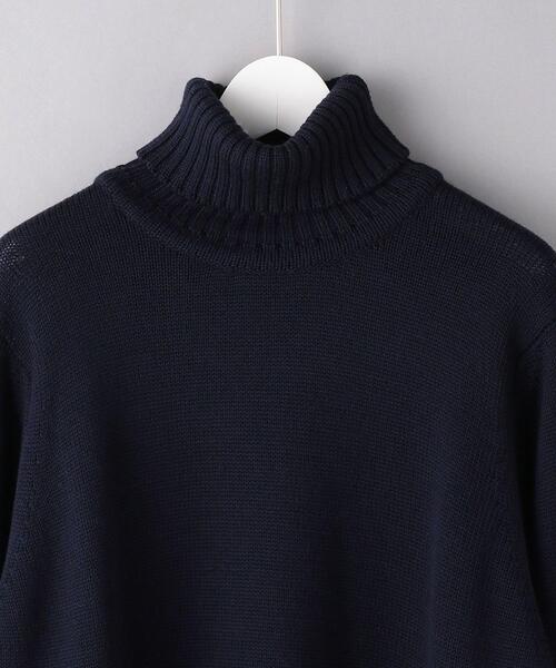 WILLIAM LOCKIE（ウィリアムロッキー）の「＜WILLIAM LOCKIE（ウィリアム ロッキー）＞ メリノ タートル ニット（ニット/セーター・メンズ・ネイビー/グレー・44/40/42）」の4枚目の写真