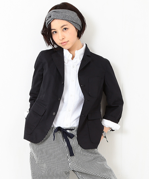 BEAMS BOY（ビームスボーイ）の「BEAMS BOY / SOLID 3ボタン ジャケット（テーラードジャケット・レディース・カーキ/ネイビー・ONE SIZE）」の2枚目の写真