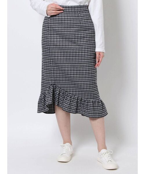 merry jenny（メリージェニー）の「ギンガムマーメイドスカート（スカート・レディース・ブラック/キャメル・FREE）」の17枚目の写真