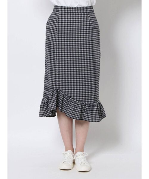 merry jenny（メリージェニー）の「ギンガムマーメイドスカート（スカート・レディース・ブラック/キャメル・FREE）」の18枚目の写真