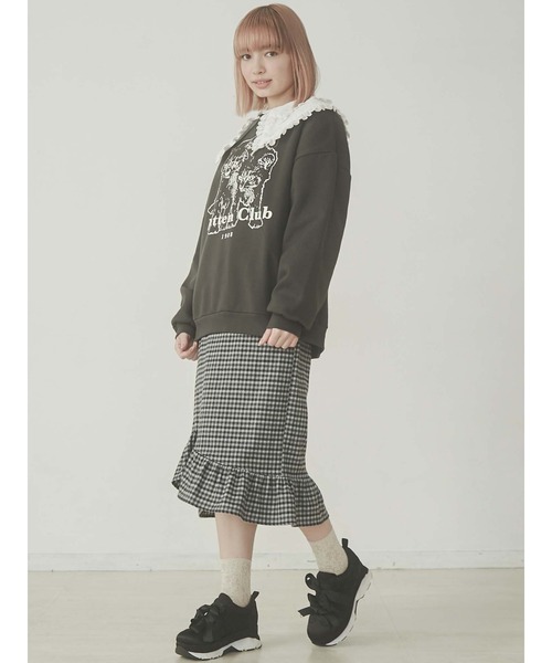 merry jenny（メリージェニー）の「ギンガムマーメイドスカート（スカート・レディース・ブラック/キャメル・FREE）」の13枚目の写真